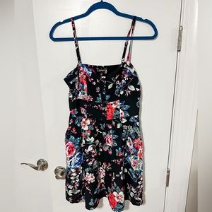 Express fit and flare dress with pockets